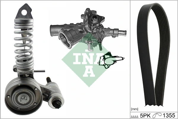 Water Pump + V-ribbed Belt Kit